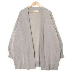 AZUL by moussy アズール マウジー 通年 オーバーサイズ★ ニット カーディガン 羽織り ガウン Sz.M レディース 灰 グレー