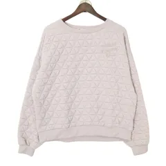 JaVa ジャバ 秋冬 ストレッチ★ 三角形キルティング キルティングスウェット プルオーバー トレーナー Sz.M レディース