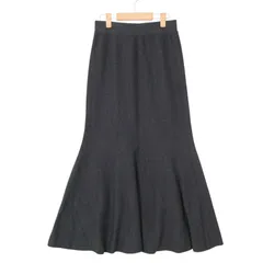 vis-a-vis ビザビ 秋冬★ ニット マーメイド フレア スカート Sz.M レディース 灰