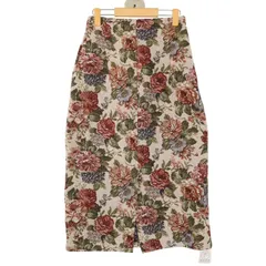 【新品 未使用】 axes femme アクシーズファム 秋冬★ 花柄 ゴブラン ロング タイト スカート Sz.M レディース