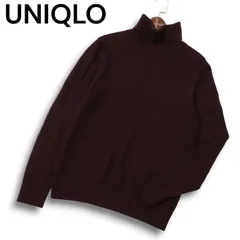 UNIQLO ユニクロ 秋冬 高級 カシミヤ100%★ セーター ニット タートルネック Sz.M メンズ