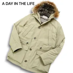 A DAY IN THE LIFE ユナイテッドアローズ 秋冬 リアル ファー着脱可★ フーディー ダウン ジャケット コート Sz.M　メンズ