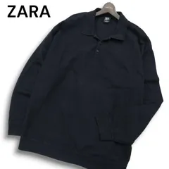 ZARA ザラ マン 現行タグ★ 通年 オーバーサイズ 長袖 ポロシャツ Sz.L メンズ 黒
