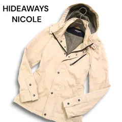 HIDEAWAYS NICOLE ハイダウェイ ニコル 通年 襟ワイヤー★ フード着脱可 ミリタリー ブルゾン ジャケット Sz.46 メンズ