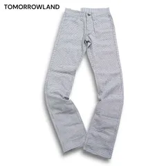 【新品 未使用】 TOMORROWLAND トゥモローランド 通年 千鳥柄★ ストレッチ ストレート ワーク パンツ Sz.28　メンズ 日本製のサムネイル