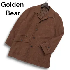 Golden Bear ゴールデンベア 秋冬 ウール★ ツイード ステンカラー 中綿 コート Sz.M メンズ