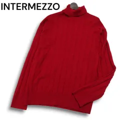 INTERMEZZO　ハイネック　ニット　セーター　薄手　古着屋購入 ニットセーター ハイネック 薄手 レディース ニット セーター ニットソー 通販 プルオーバー リブ 長袖 細見え フィット 伸縮性 無地 カジュアル  重ね着 軽い シンプル 大人 かわいい トップス お出かけ 通勤