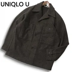 23AW★ UNIQLO U ユニクロ ユー ルメール ウール混 フリース ジャージー オーバー シャツ ジャケット Sz.M メンズ 灰 グレー