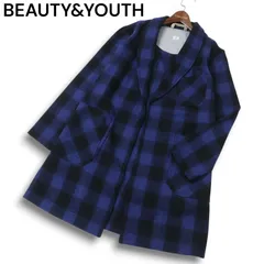 BEAUTY&YOUTH ユナイテッドアローズ 秋冬 ウール★ チェック ガウン コート 羽織り Sz.M メンズ