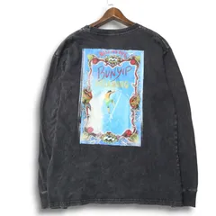 BILLABONG ビラボン 通年 ロゴ★ ヴィンテージ加工 サーフ プリント 長袖 カットソー ロンTシャツ Sz.M メンズ 灰 グレー