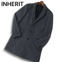 美品 インヘリット 麻100％ テーラードジャケット チェック 緑 