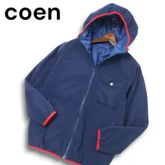 coen コーエン 秋冬 2WAY リバーシブル★ フリース 中綿 ジップアップ パーカー Sz.S メンズ