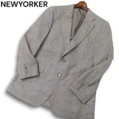 NEWYORKER ニューヨーカー 秋冬 背抜き シルク混★ ウール テーラード ジャケット Sz.YA5　メンズ 日本製