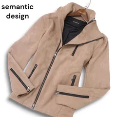 semantic design セマンティック デザイン 秋冬 フェイク スウェード★ ダブル ライダース ジャケット Sz.L メンズ