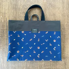 宇宙 レッスンバッグ 男の子 入園入学準備 グレー 切り替え 裏地付き ループ付き 丁寧仕立て