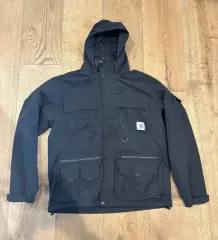 【美品】カーハート W.I.P エルムウッド ジャケット S 黒 フード収納 美品】カーハート W.I.P エルムウッド ジャケット S 黒 フード収納