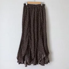 SENSE OF PLACE by URBAN RESEARCH エスカルゴマーメイドスカート ブラウン ドット柄 フレアスカート ロング丈