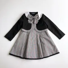 キャサリンコテージ Catherine Cottage チェックワンピ＆ボレロアンサンブルスーツ 120