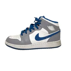 NIKE(ナイキ) スニーカー 23 レディース エア ジョーダン 1 ミッド DQ8423-014 グレー×白×ブルー