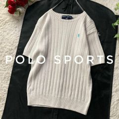 ラルフローレン 半袖ニット サマーニット ポロ リブ編み コットン
