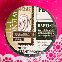 PET 5cm×5m 复古英杂·彩 海外マスキングテープ 海外マステ 英字 - メルカリ