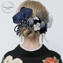 成人式　髪飾り　胡蝶蘭髪飾り　ブラックシルバー　成人式髪飾り　卒業式髪飾り　結婚式　袴　和装　振り袖　胡蝶蘭　胡蝶蘭黒