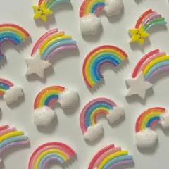 1個 30円 虹 6個セット 【番号指定・個数変更可能】ホイップ ホイップデコ ハンドメイド 資材 ゆめかわ デコパーツ DIY