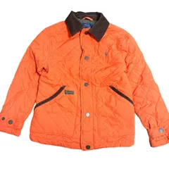 ポロ　ラルフローレン　キルティングジャケット　オレンジ　Sサイズ　8 140cm US古着　中綿コート
