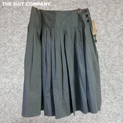 THE SUIT COMPANY ライトブルー プリーツスカート ひざ丈 Mサイズ