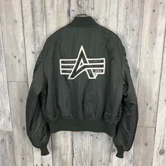 ALPHA INDUSTRIES. INC. アルファ インダストリーズ 米国製 ナイロン MA-1 中綿 ダウンジャケット メンズ L サイズ