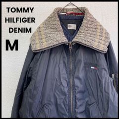 IJ237 希少ウクライナ製古着トミーヒルフィガーチェック柄ダウン