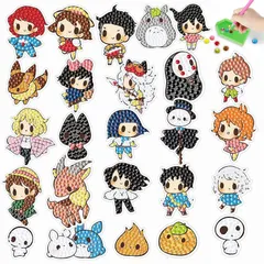 【特価商品】DIY子供用ダイヤモンドペインティングステッカーセット楽しいDIYダイヤモンドアートステッカー子供用アートステッカーDIYクリエイティブダイヤモンドステッカー子供大人初心者絶妙なギフト（アニメシリーズダイヤモンドアートステッカータイプD） 5D