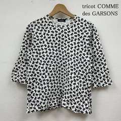 tricot COMME des GARSONS トリココムデギャルソン カットソー 七分袖 総柄 リボン プリント カットソー クルーネック ロンT AD2006