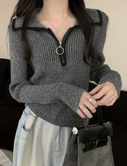CELINE ジップアップパーカー グレー クロップ丈 - メルカリ