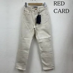 RED CARD レッドカード パンツ デニム、ジーンズ 別注 TOMORROWLAND ホワイト デニム パンツ ジーパン ジップフライ テーパード 22インチ TL55528