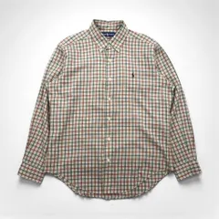 Ralph Lauren 90年代 ボタンダウン シャツ L ブラウン チェック スモールポニー刺繡
