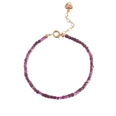 【特価商品】運気アップ 恋愛運 恋愛運 人間関係 厄除け あクリスタル 水晶 数珠 プレゼント 細目 ガーネットブレスレット 柘榴石 ファッション 紫 パープル レディース アクセサリー ブレスレット 天然石