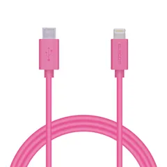 新品 (第2世代) 対応 SE / / 】 12 13 Apple認証品 iPhone iPhone 【 1.5m スタンダード 充電ケーブル ピンク ライトニング Lightningケーブル to MPA-CL15XPN Type-C エレコム