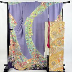 袋帯 美品 逸品 横山大観 落款 朝陽霊峰・瑞雲 金糸 本金箔 金色 全通