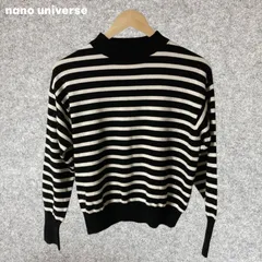 nano universe ストライプ長袖ニットセーター Fサイズ
