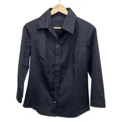 Burberry LONDON(バーバリーロンドン) 七分袖シャツブラウス サイズ40 L レディース美品  - FEA03-022 黒 ノバチェック/ワンポイント刺繍