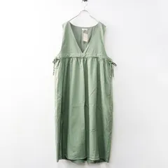 未使用 サマンサモスモス Samansa Mos2 脇リボンVネックジャンパースカート F｜グリーン トップス ワンピース【2400014656374】