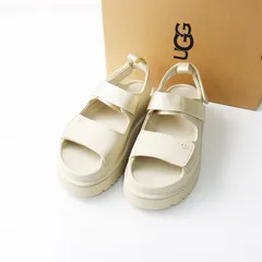 新品 未使用 アグ オーストラリア UGG GOLDENGLOW ゴールデングロウ プラットフォームサンダル 24cm アイボリー┃【2400014652994】