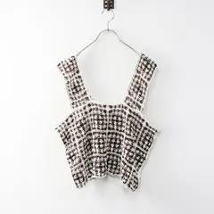 美品 2025SS スタジオクリップ studio CLIP クロシェレースビスチェ ミックス ブラウン×アイボリー┃ベスト【2400014661668】