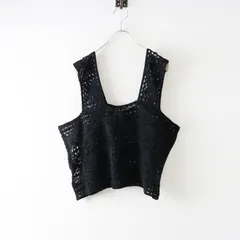 美品 2025SS スタジオクリップ studio CLIP クロシェレースビスチェ ミックス ブラック┃ベスト【2400014661767】