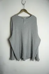 正規 FEAR OF GOD フィアオブゴッド ESSENTIALS エッセンシャルズ サーマル ヘンリーネック ロングスリーブ カットソー 灰 L 本物 1006P★4