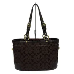 COACH(コーチ) トートバッグ ギャラリーシグネチャートート 11237 ダークブラウン レザー