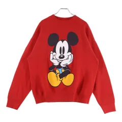VINTAGE (ヴィンテージ) 90s DISNEY 青パンミッキー 両面プリント クルーネックスウェット レッド