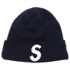 SUPREME (シュプリーム) 17AW ×New Era S Logo Beanie ニューエラ Sロゴデザイン ビーニー ニット帽 ブラック