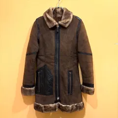 AVIREX アヴィレックス ムートンコート ブラウン S
